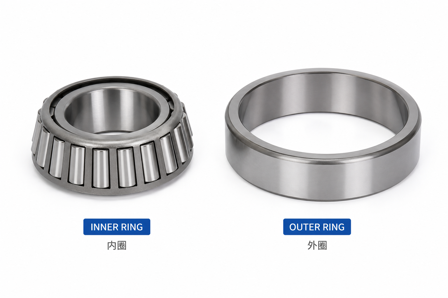 Tapered roller bearing cone and cup